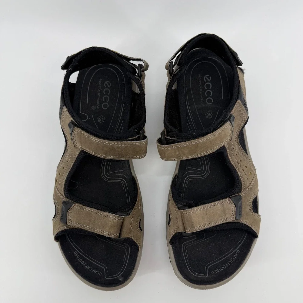 ECCO Offroad Yucatan Beige Hiking Walking Sandals‎ Mens EU 46 US 12 Gorpcore